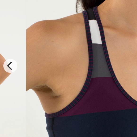 Lululemon Cool Racerback Tank Top Pow Stripe Plum - Picture 3 of 8